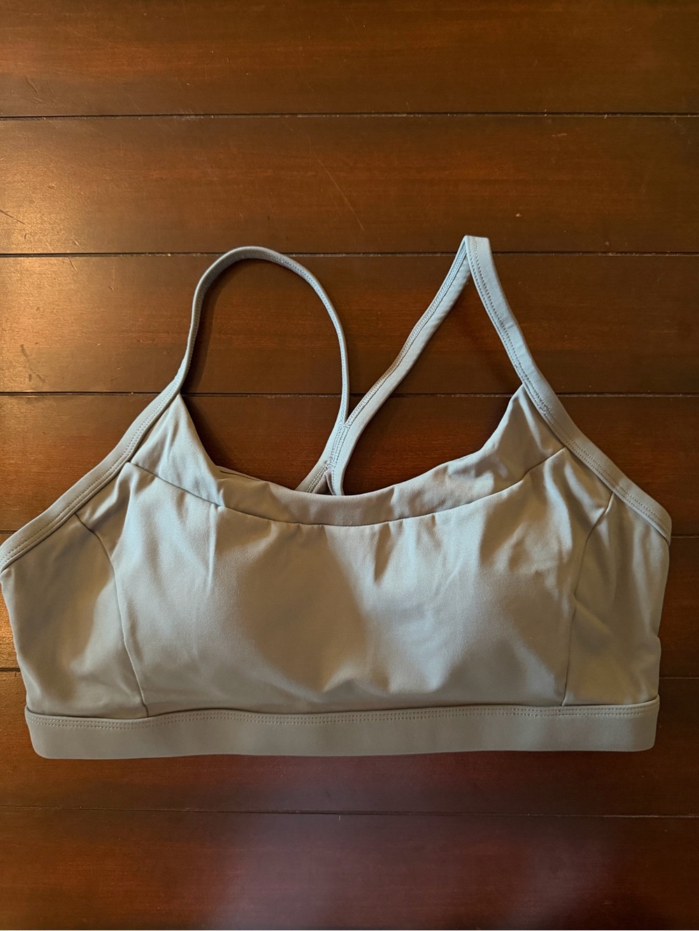 Light Taupe Supportive Strappy Sports Bra